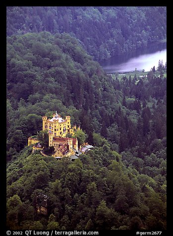 Hohenschwangau, built in 1832 for Maximillien II, King Ludwig's father. Bavaria, Germany (color)