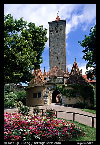 Rampart Tower. Rothenburg ob der Tauber, Bavaria, Germany