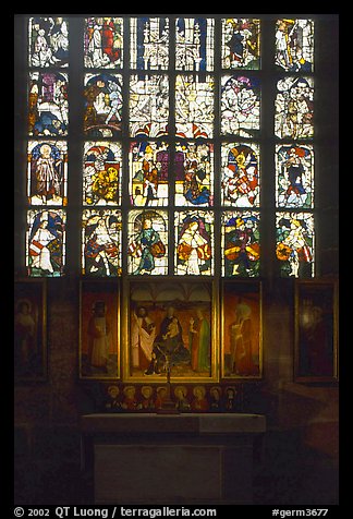 Painting and stained glass. Nurnberg, Bavaria, Germany