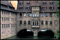 House built accross the river. Nurnberg, Bavaria, Germany ( color)