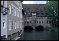 House built accross the river. Nurnberg, Bavaria, Germany (color)