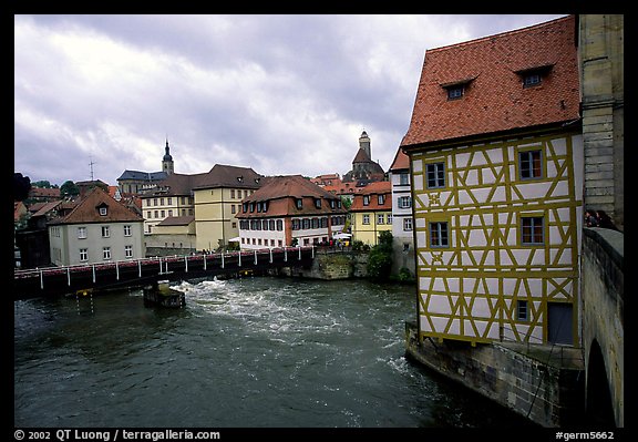 Houses and canal, Bamberg. Bavaria, Germany