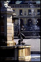 Fountain in royal residence of Drottningholm. Sweden (color)