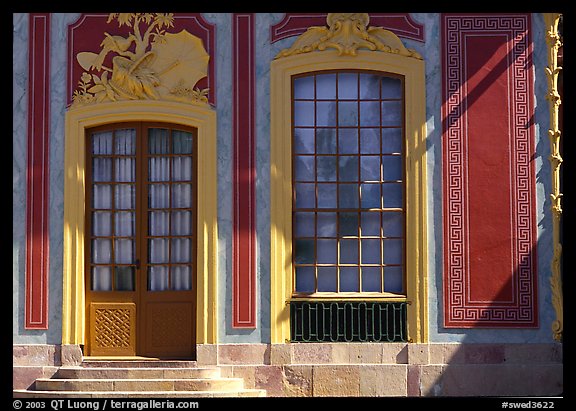 Gate and window, royal residence of Drottningholm. Sweden