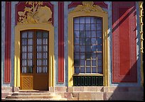 Gate and window, royal residence of Drottningholm. Sweden (color)