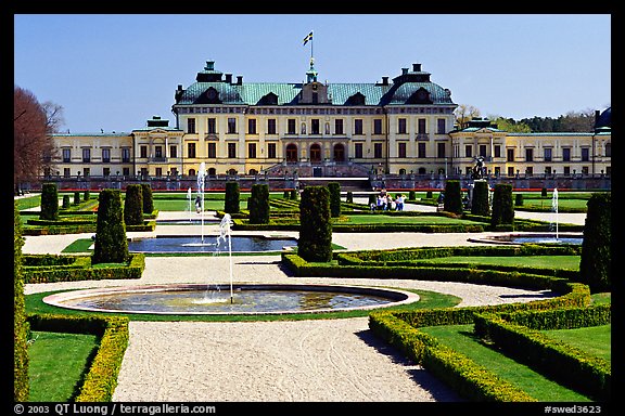 Park and royal residence of Drottningholm. Sweden (color)