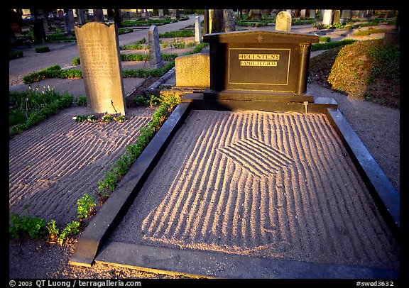 Graves in Gamla Uppsala. Uppland, Sweden (color)