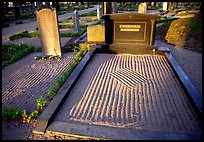 Graves in Gamla Uppsala. Uppland, Sweden (color)