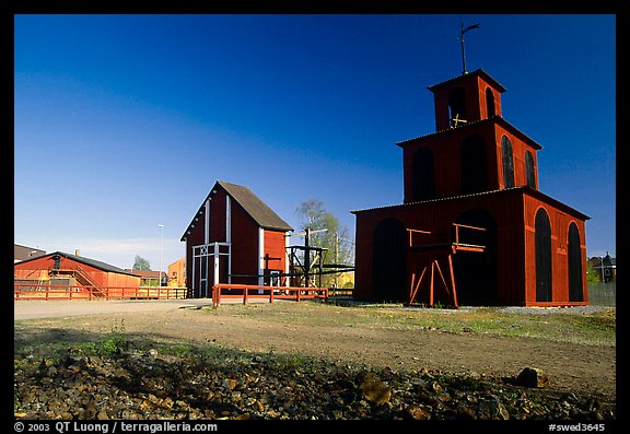 Mining buildings in Falun. Central Sweden (color)