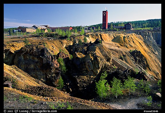 Copper mine pit Falu Koppargruva. Central Sweden