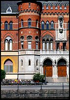 Tower on a building facade. Gotaland, Sweden (color)