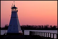 Lighthouse on Vattern Lake, Vadstena. Gotaland, Sweden ( color)