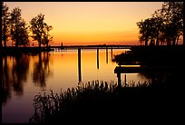 Vattern Lake at sunset, Vadstena. Gotaland, Sweden