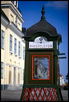 Telephone cabin. Gotaland, Sweden (color)