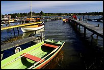 Boats and pier. Gotaland, Sweden (color)