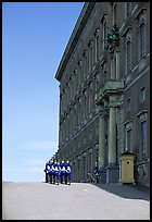 Royal Palace and Royal Guard. Stockholm, Sweden (color)