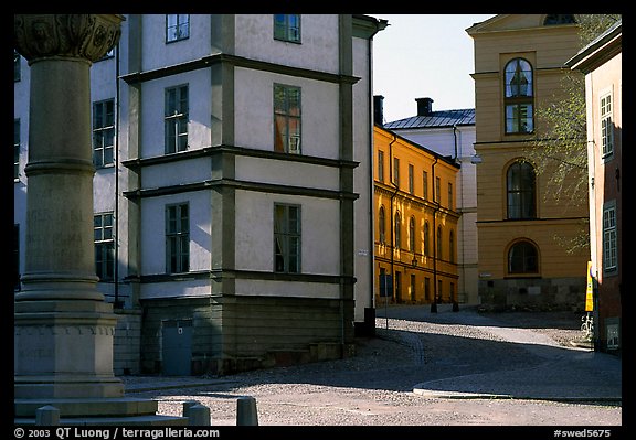 Streets of Gamla Stan, the island where the city began. Stockholm, Sweden (color)