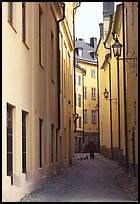 Narrow street of Gamla Stan. Stockholm, Sweden ( color)