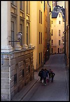 Narrow street of Gamla Stan. Stockholm, Sweden