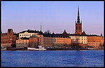 View of Gamla Stan with Riddarholmskyrkan. Stockholm, Sweden