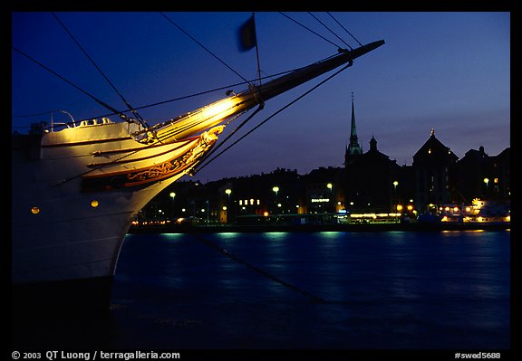 AF Chapman, a boat reconverted into a popular hostel. Stockholm, Sweden (color)