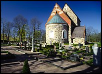 12th century Church of Gamla Uppsala. Uppland, Sweden (color)