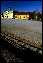 Railroad in Falun, a copper mining area, which was in the 17th century the world's most important mining area.. Central Sweden (color)