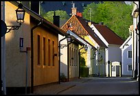 Streets in old town, Vadstena. Gotaland, Sweden