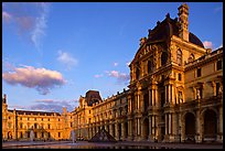 Denon Wing of the Louvre at sunset. Paris, France