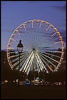 Ferris wheel in the jardin des Tuileries at sunset. Paris, France (color)