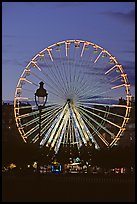 Ferris wheel in the jardin des Tuileries at sunset. Paris, France