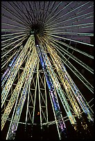 Lighted Ferris wheel in the Tuileries garden. Paris, France ( color)