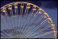 Detail of Ferris wheel at dusk, Tuileries. Paris, France