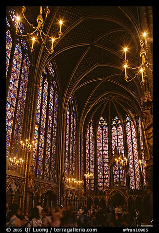 Upper Holy Chapel. Paris, France