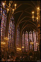 Upper Holy Chapel. Paris, France (color)