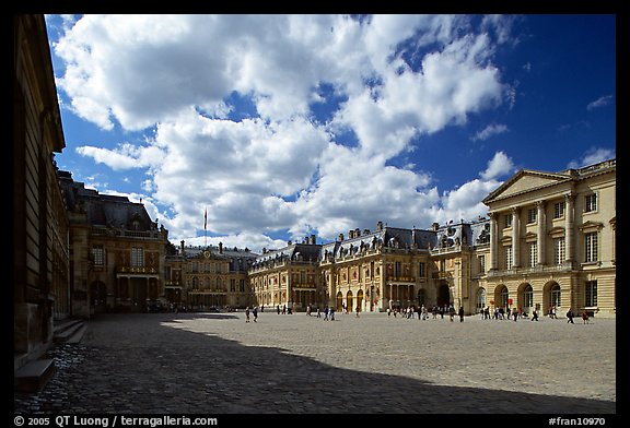 Entrance court of the Versailles Palace. France (color)