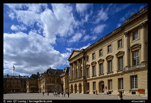 Cour d'honneur, Versailles Palace. France (color)