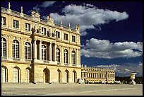 Versailles Palace facade in classical style. France (color)