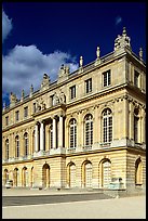 Facade of the Versailles palace, late afternoon. France