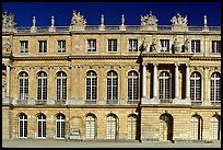 Frontal view of the Palais de Versailles, late afternoon. France