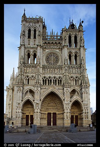 Cathedral facade, Amiens. France (color)