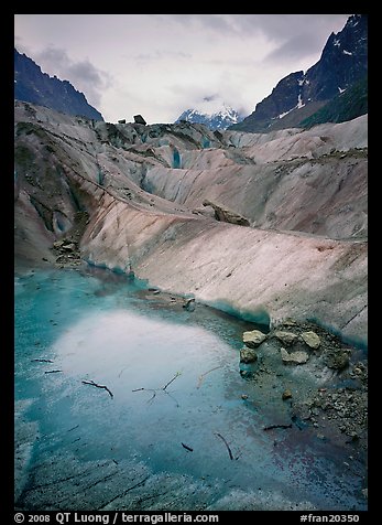 Glacial Pond on Mer de Glace glacier, Chamonix. France