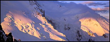 High mountain scenery, North Face of Mont-Blanc. France (Panoramic color)