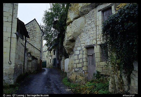 Troglodyte houses. Loire Valley, France