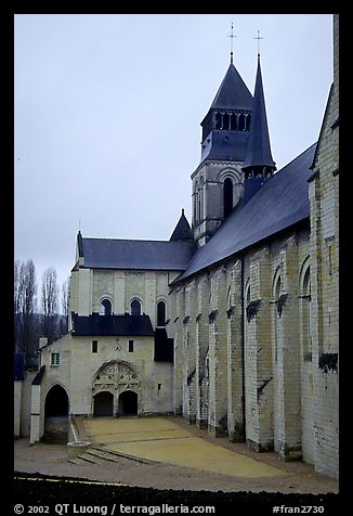 Abbaye de Frontevrault (Abbey of Frontevrault). Loire Valley, France (color)