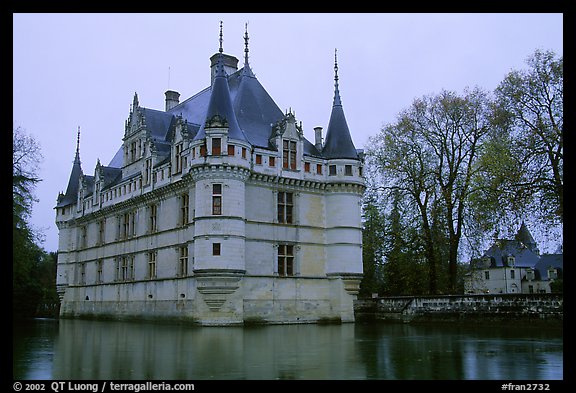 Azay-le-rideau chateau. Loire Valley, France