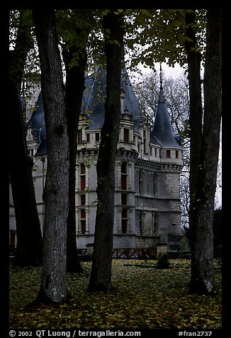 Azay-le-rideau chateau and Park. Loire Valley, France