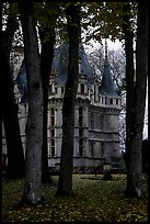 Azay-le-rideau chateau and Park. Loire Valley, France ( color)