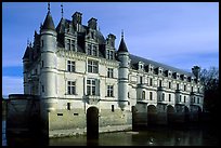 Chenonceaux chateau, built above the Cher river. Loire Valley, France