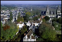 View of Loches from the dungeon. Loire Valley, France